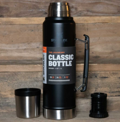 Stanley Klasik Vakumlu Çelik Termos 1 LT - Siyah