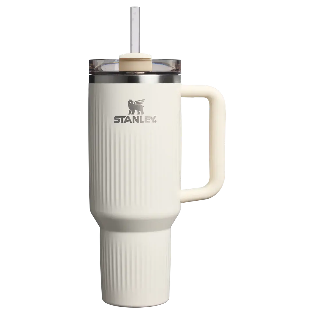 Quencher® H2.0 Fluted Tumbler Pipetli Termos Bardak | 1.18L Cream