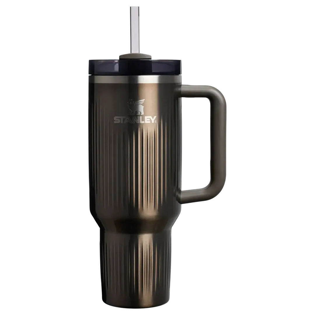 Quencher® H2.0 Fluted Tumbler Pipetli Termos Bardak | 1.18L Gunmetal Shine