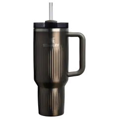 Quencher® H2.0 Fluted Tumbler Pipetli Termos Bardak | 1.18L Gunmetal Shine