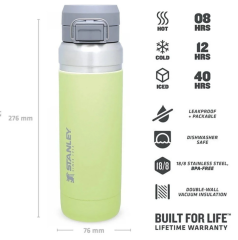 Stanley The Quick Flip Water Bottle 0,7L Açık Yeşil