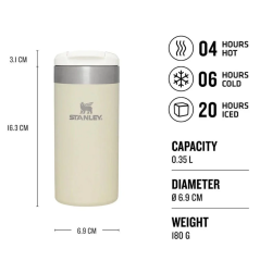 Stanley The AeroLight Transit Termos Bardak 0.35 Lt 12 oz Krem