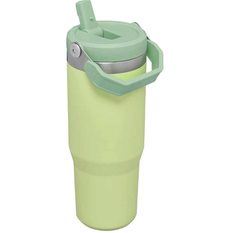 Stanley The Iceflow Flip Straw Tumbler Pipetli Termos  30 Oz - 0.88L Açık Yeşil