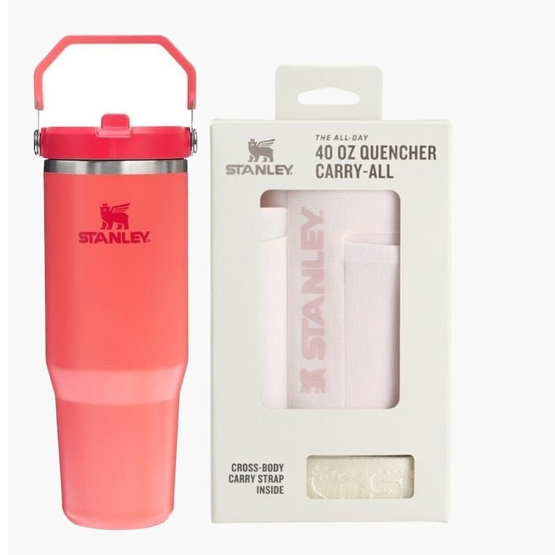 Yılbaşına Özel Stanley The IceFlow Flip Straw Pipetli Termos &  Taşıma Kılıfı