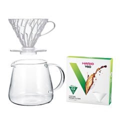 Yılbaşına Özel Hario V60 Barista Servis Sürahisi & V60 02 Dripper Filtresi & V60 02 Dripper