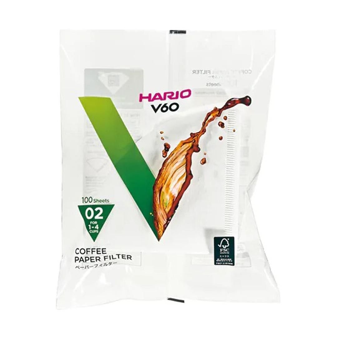 Hario V60 02 Beyaz Dripper Filtresi (100 adet)